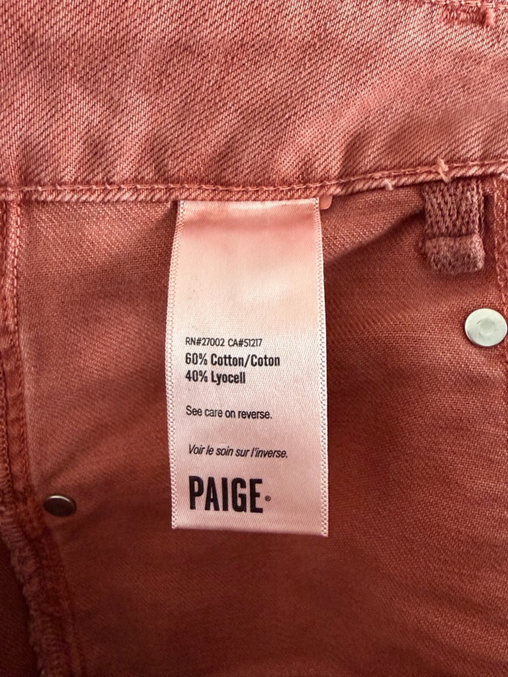 Paige Mayslie Utility Denim Cutoff Shorts in Muted Clay - Picture 5 of 8